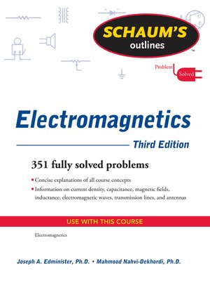 cover image of Schaum's Outline of Electromagnetics